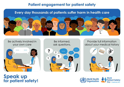 Patient engagement for patient safety